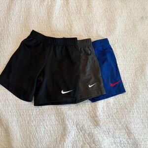 Nike Kids' Black, Grey, & Blue Shorts Trio